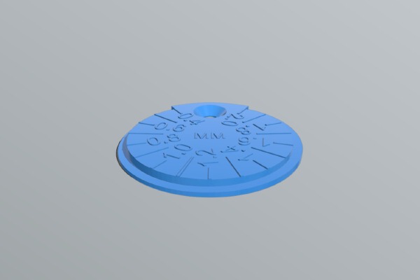 Measurement Coin-Type 0.4-2.0mm Range Spark Plug Gage SparkPlug Gap Gauge Tool | 3d print model