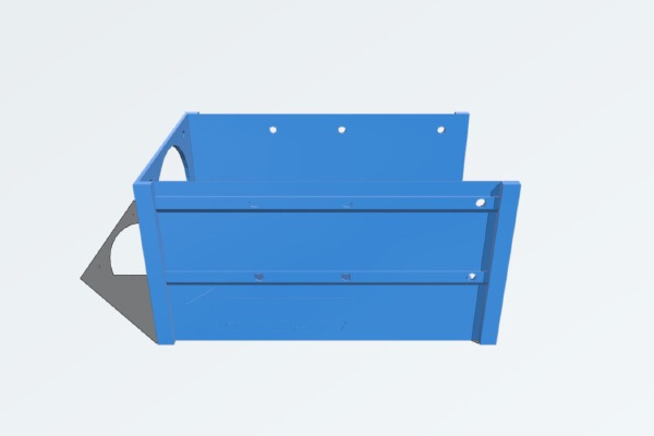 harddrive enclosure with 80mm fan mount | 3d print model