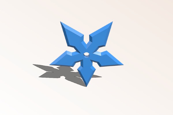 5 Point Ninja Star | 3d print model