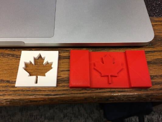 Two Piece Canada Flag | 3d print model