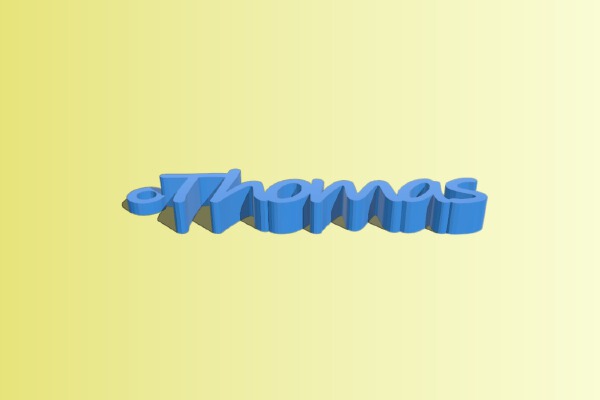 3D name Thomas | 3d print model