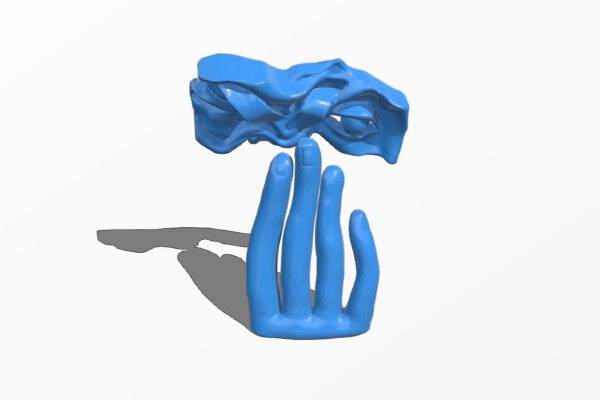 Fingers with a draped eye | 3d print model