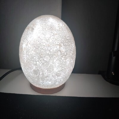 Moon Lamp with Base and Lights | 3d print model
