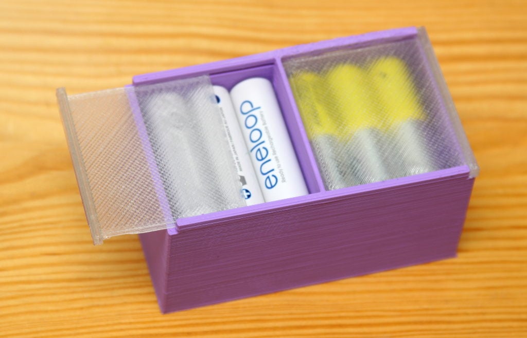 AA battery storage box
