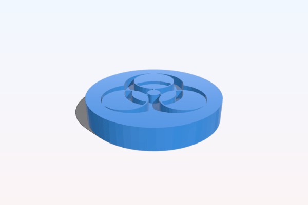 Biohazard Symbol (2 part) | 3d print model