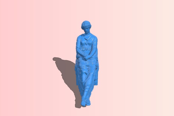 Portrait statue of a seated Roman woman | 3d print model