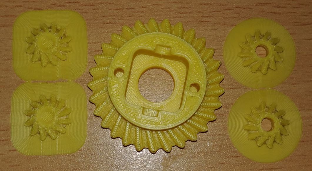 Differential helical involute gears