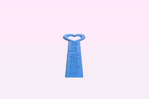 Be My Valentine Bookmark | 3d print model