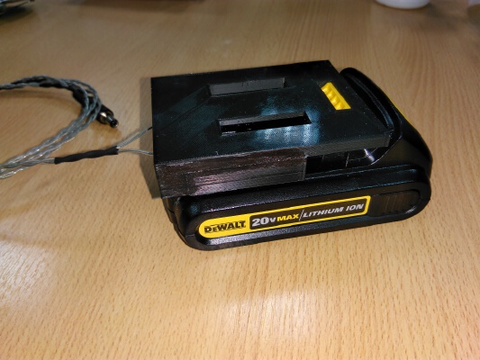 Dewalt 20v battery adapter with belt clip | 3d print model