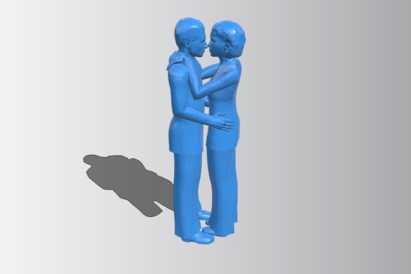 Couple in love slow dance HQ | 3d print model