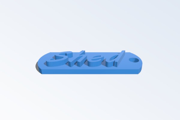 Shed keyring label | 3d print model