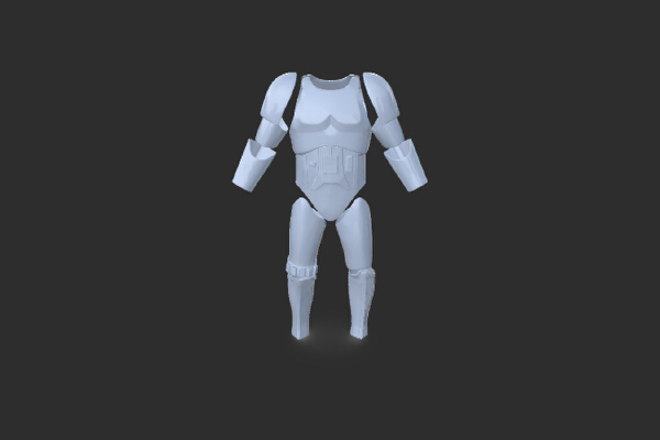 Storm trooper armor separate parts | 3d print model
