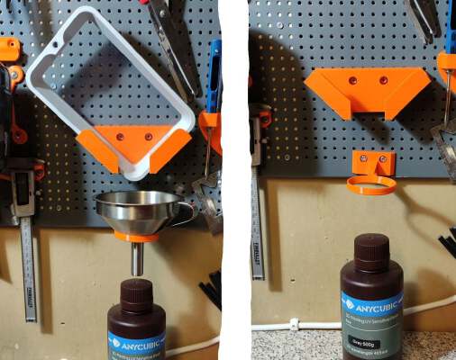 Biltema Pegboard Resin Vat Drip Holder | 3d print model