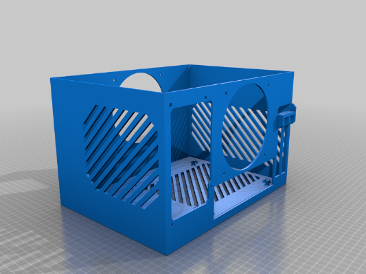 Mini ITX case [compatible with a full size cooler and a 205mm GPU] | 3d print model