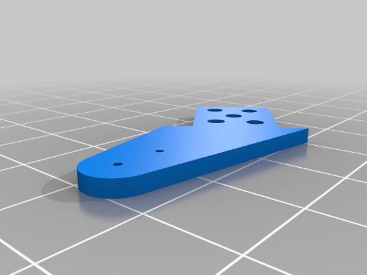 rudder horn with 1mm, 2mm and 3mm holes | 3d print model