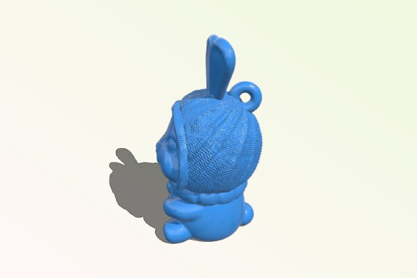 Keychain rabbit in hat | 3d print model