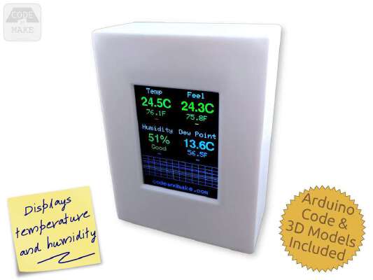 Arduino Thermometer Display | 3d print model