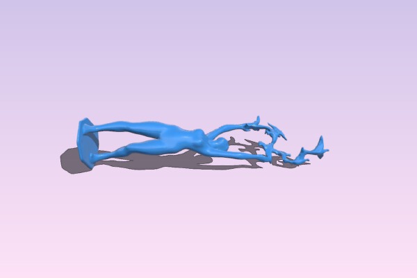 Girl with Doves in Cadogan Place at Sloane Street, London | 3d print model