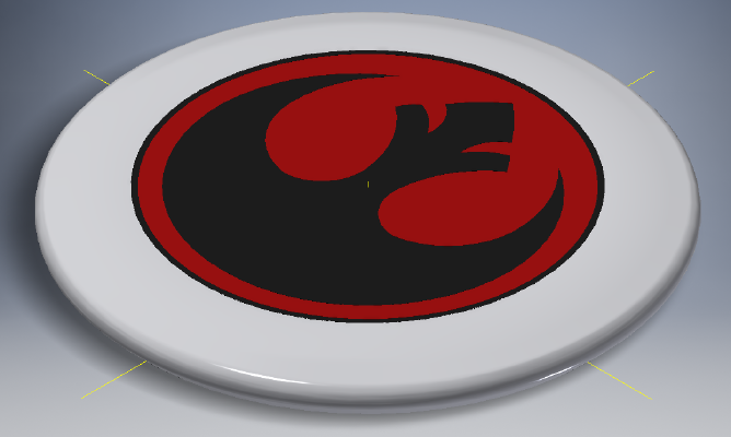 Multicolor Star Wars Disc Golf Marker Disc (Rebel Alliance logo) | 3d print model