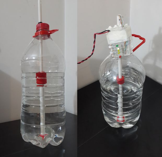 Water level indicator using magnets