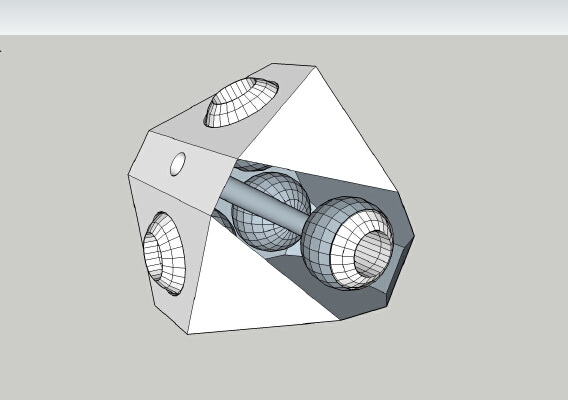 Print-in-Place Ball Joint Hub Tensile Tetra | 3d print model