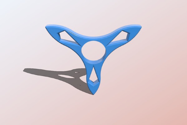 Tri spike fidget spinner | 3d print model