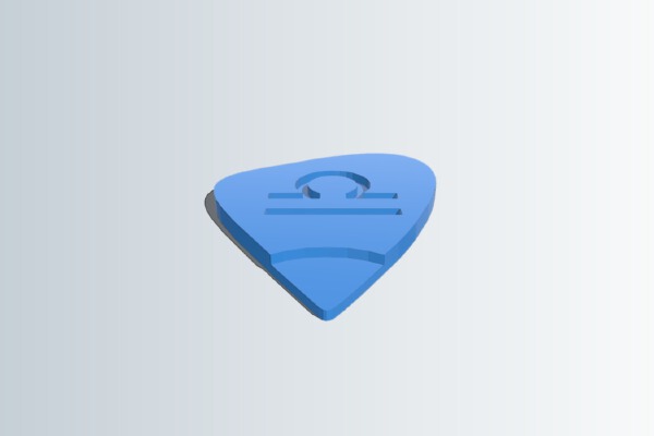 Libra Guitar Pick | 3d print model