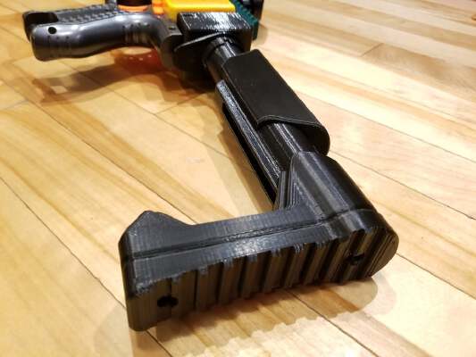 Minimalist Stock for Nerf and Airsoft | 3d print model