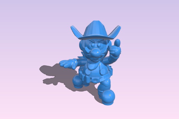 Cowboy Mario | 3d print model