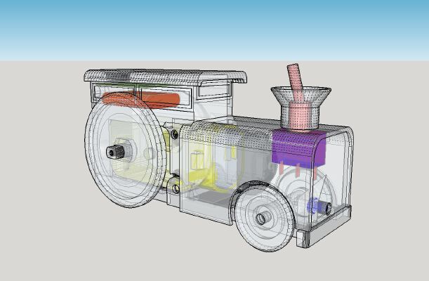 Wooden Train Tracks USB Rechargeable Electric Engine | 3d print model