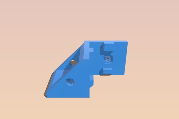3030 Corner Dual Flat | 3d print model