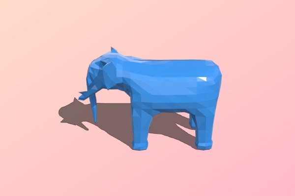 Low Poly Elephant | 3d print model