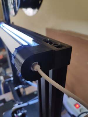 Ender 3 v2 Adjustable Led Bar Light Holder | 3d print model