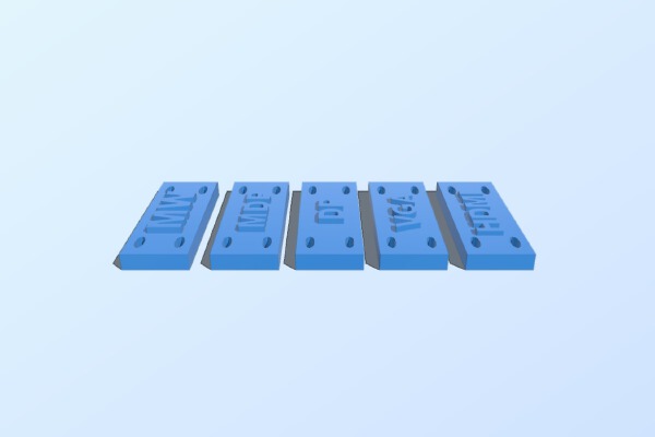 MW Cable Labels | 3d print model