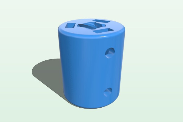 Coupling 5 to 8 mm for trapezoidal lead screw | 3d print model