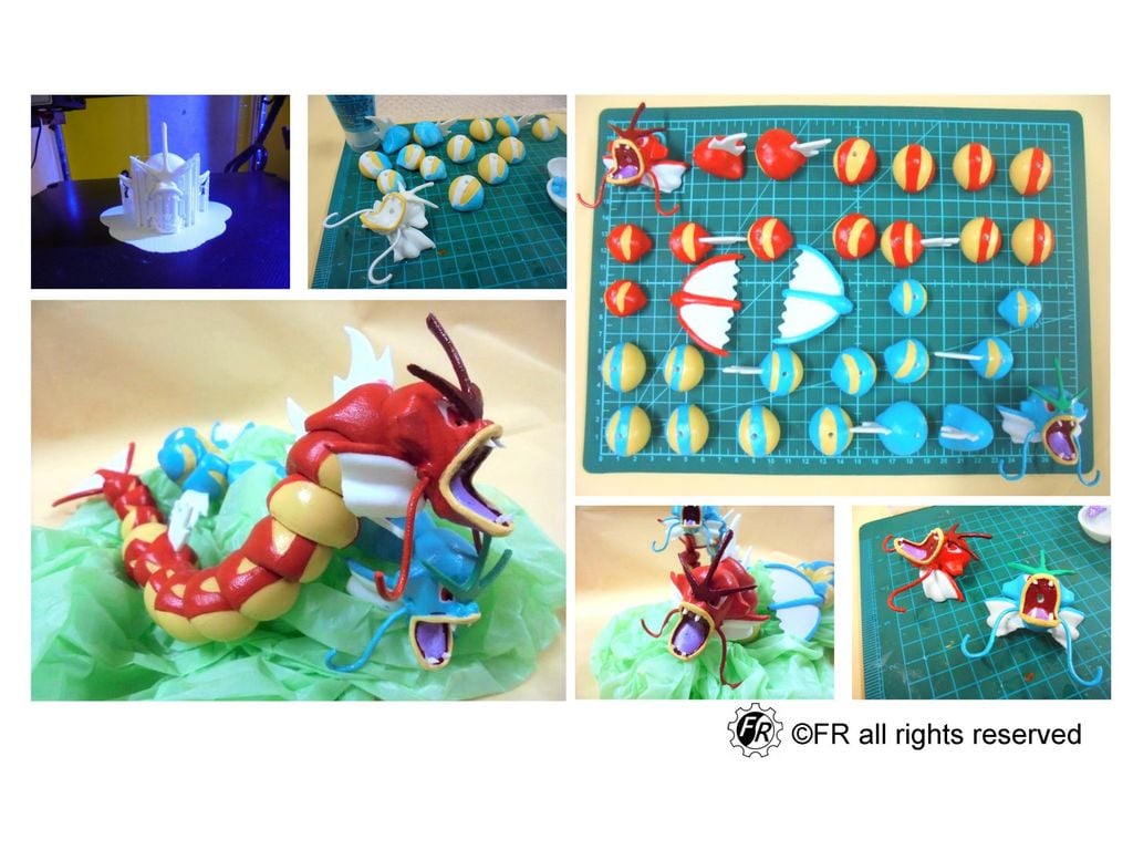 Pokemon Flexible Gyarados _ 寶可夢-可動爆鯉龍