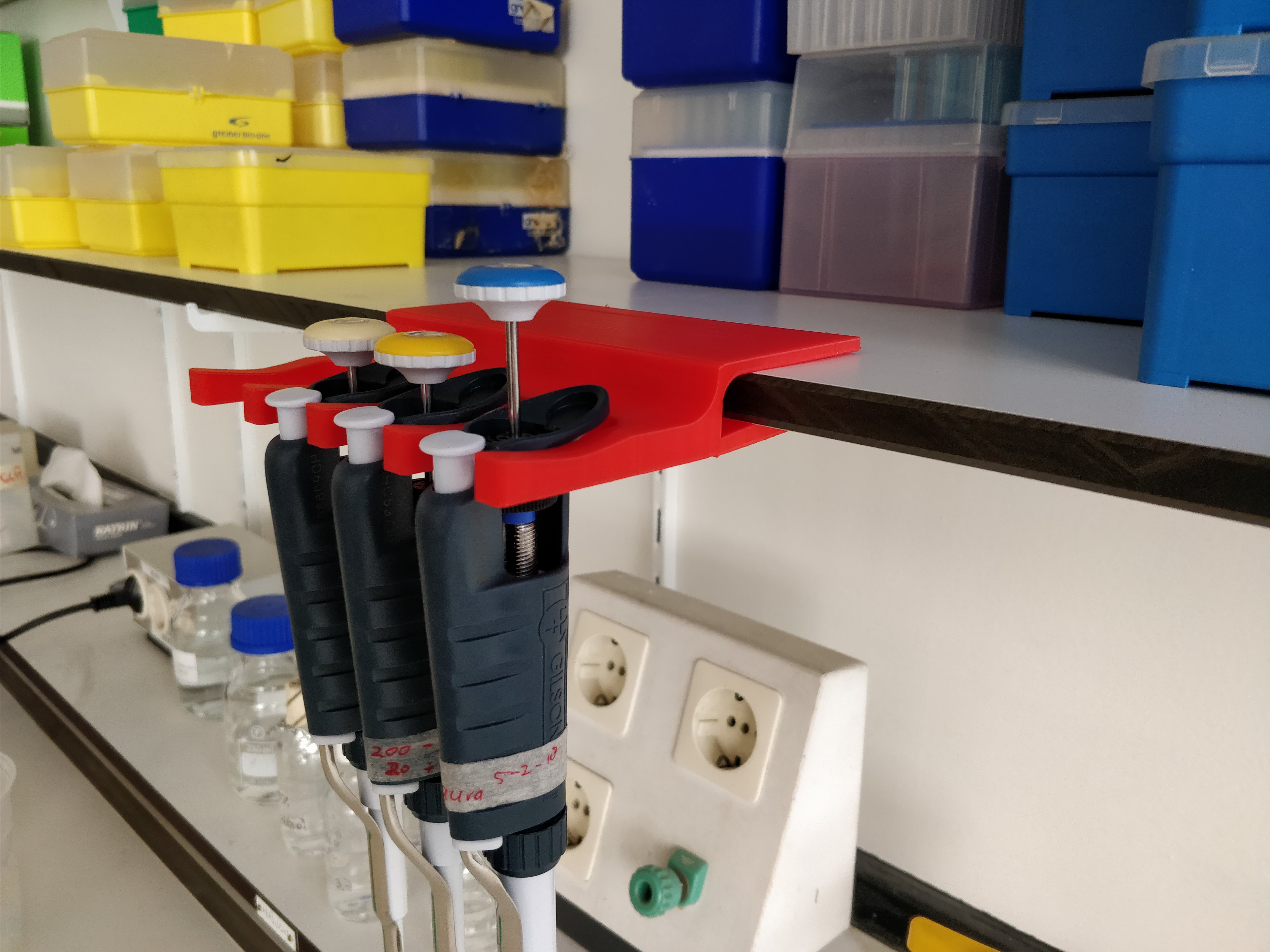 pipette holder, a slide-on-shelf remix