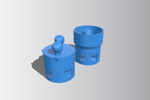 Elastomeric Coupling 0v0: 5mm stepper motor to 8mm threaded shaft | 3d print model