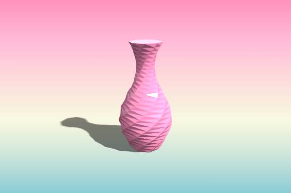 Low poly Rose Vase | 3d print model