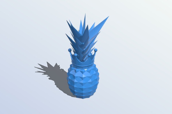 Pineapple with Crown | 3d print model