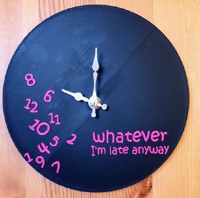 I'm Late Clock | 3d print model