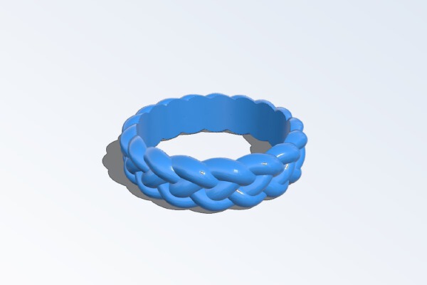 4 Strand Tight Braided Ring | 3d print model