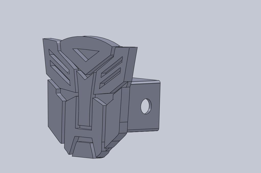Decepticon and Autobot trailer hitch covers