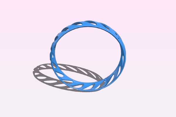 Bracelet Ellipse | 3d print model