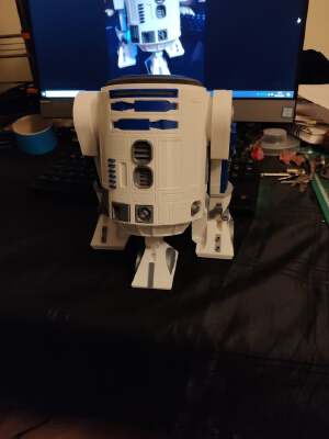 Screen Accurate R2D2 Alexa Echo Dot 3 Dock (Knickohr version) - Print colours seperately | 3d print model