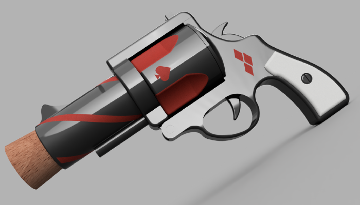 Harley Quinn Pop Gun Multimaterial | 3d print model