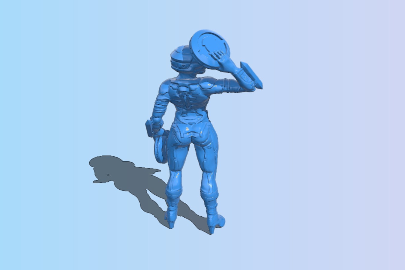 SCI-FI miniature women soldier