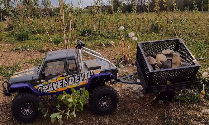 1:10 scale offroad utility trailer (mesh sides) for rc crawler | 3d print model